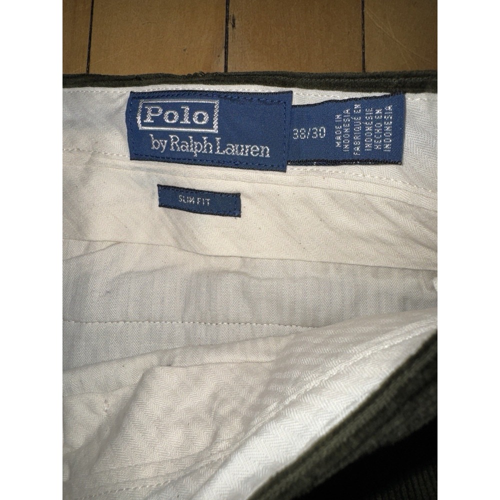 Polo Ralph Lauren Stretch Slim Fit Corduroy Pants –‎ Olive – Men's 38x30 - Picture 5 of 6